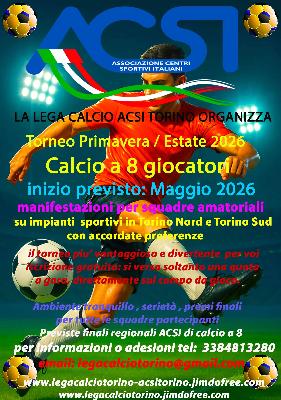 Torneo di calcio a 8 Primavera 2026 in Torino