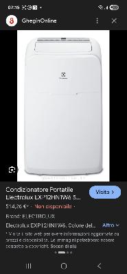 Condizionatore portatile elettrolux